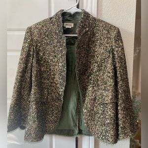Zadig & Voltaire green sequin jacket like new size 36(small)